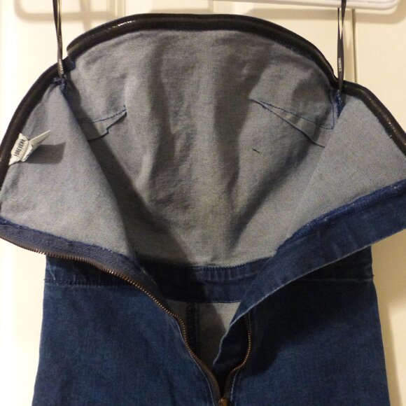 FOREVER 21 strapless tube dark wash denim jumpsuit - Picture 11 of 12